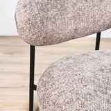 Nova Round Armchair – Sand-colored Fabric 
