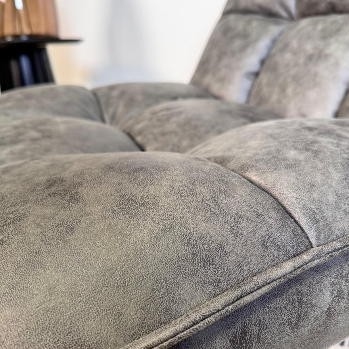 Swivel Chair Yuki Anthracite Eco-leather 360° Rotatable 
