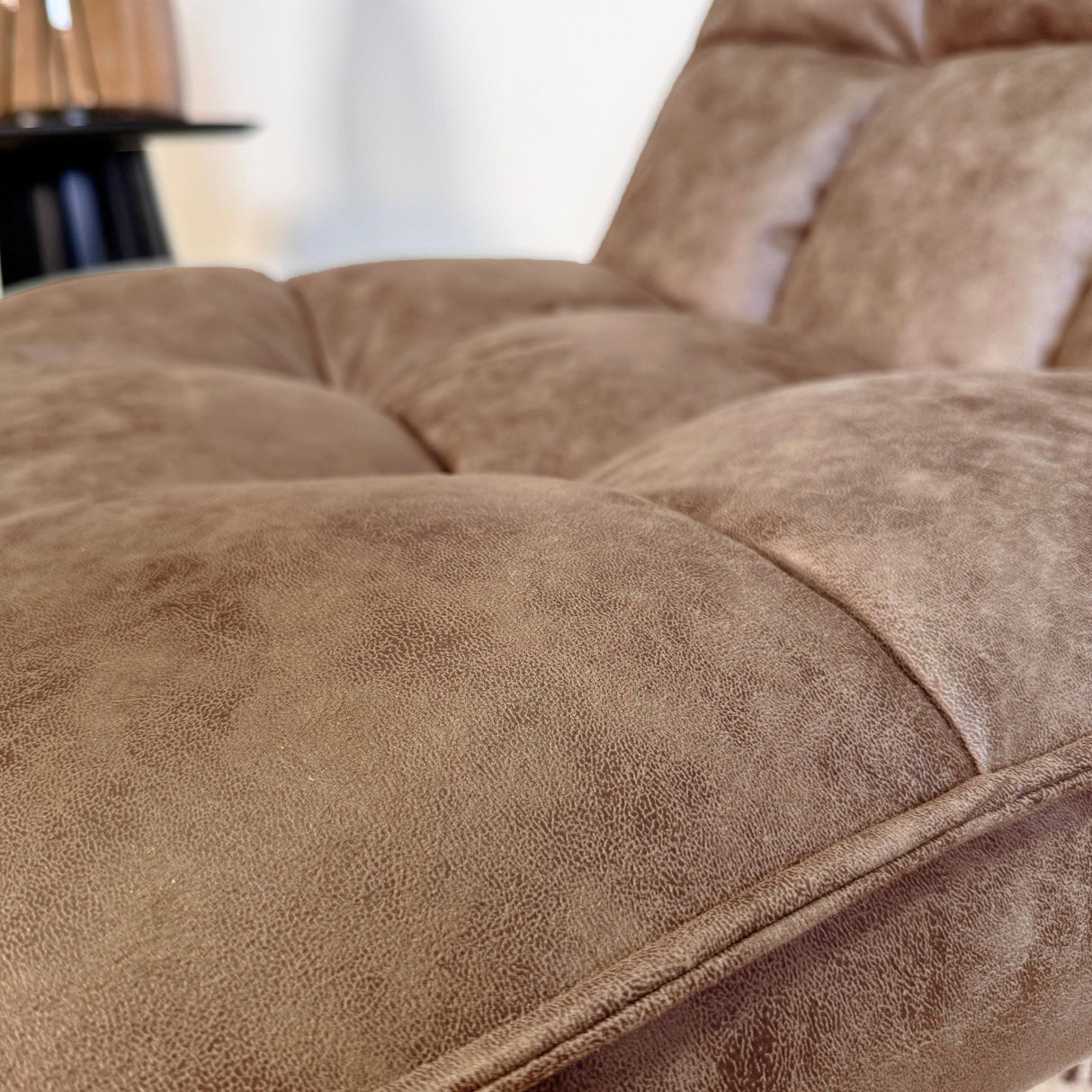 Swivel Chair Yuki Cognac Eco-leather 360° Rotatable 