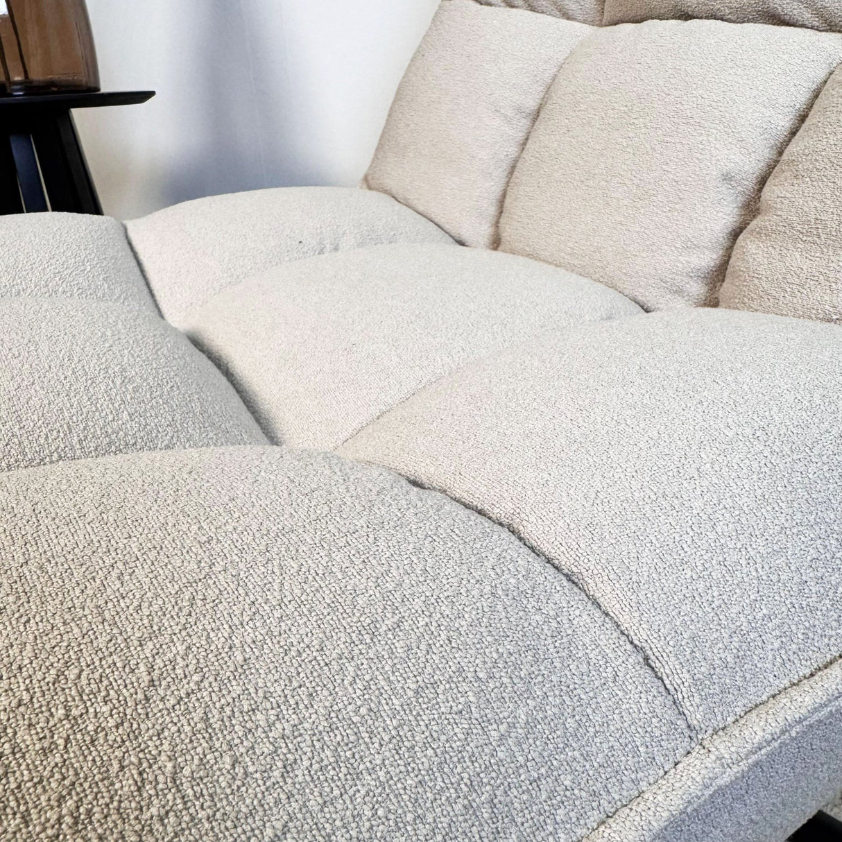 Yuki Swivel Armchair Beige Bouclé 360° Rotatable