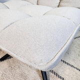Yuki Swivel Armchair Beige Bouclé 360° Rotatable