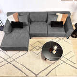 Davidson Corner Sofa Anthracite Left - Microfiber Fabric 