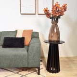 Davidson Microfiber Corner Sofa Green with Compact Lounge - Left 