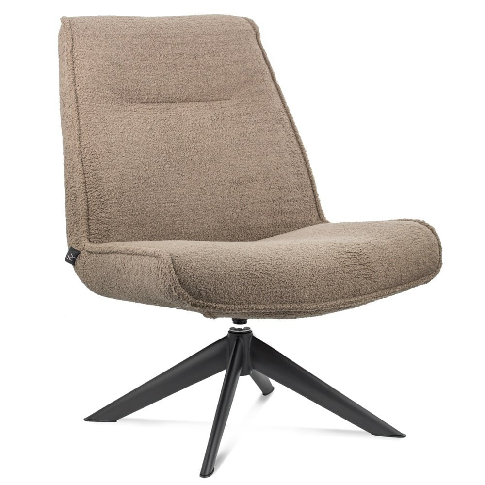 Marijn Swivel Armchair Teddy Taupe