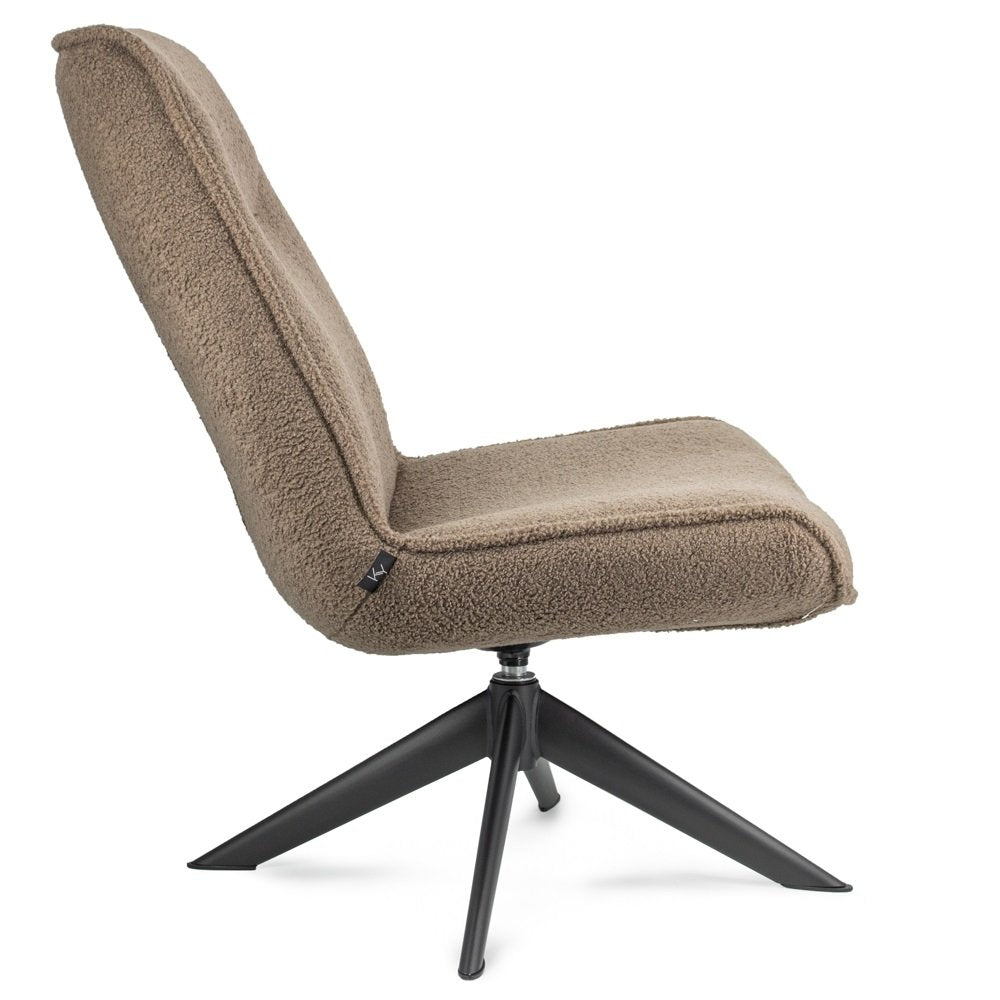 Marijn Swivel Armchair Teddy Taupe