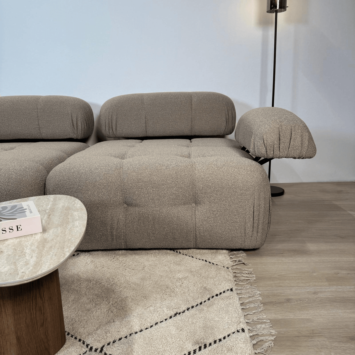 Modular Bank 3-seater with Hocker Doblo Beige