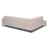 Corner sofa Manon with Chaise Longue Left Chenille Beige