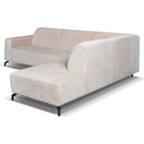 Corner sofa Manon with Chaise Longue Left Chenille Beige