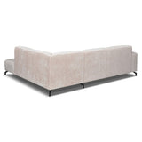 Corner sofa Manon with Chaise Longue on the right Chenille Beige