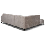 Corner sofa Manon with Chaise Longue Left Chenille Taupe