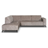 Corner sofa Manon with Chaise Longue Left Chenille Taupe