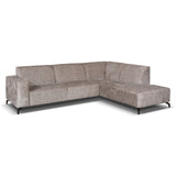 Corner sofa Manon with Chaise Longue on the right Chenille Taupe