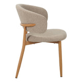 Japandi Eetkamerstoel Yuka Zand - Eikenlook Frame