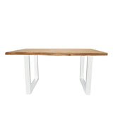 Dining table oak U-leg white Revi