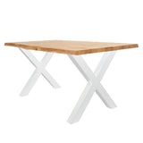 Dining table revi oak x-leg white