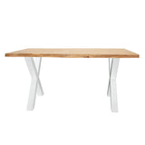 Dining table revi oak x-leg white