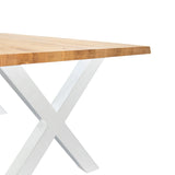 Dining table revi oak x-leg white