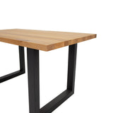 Dining table rover oak u-leg black