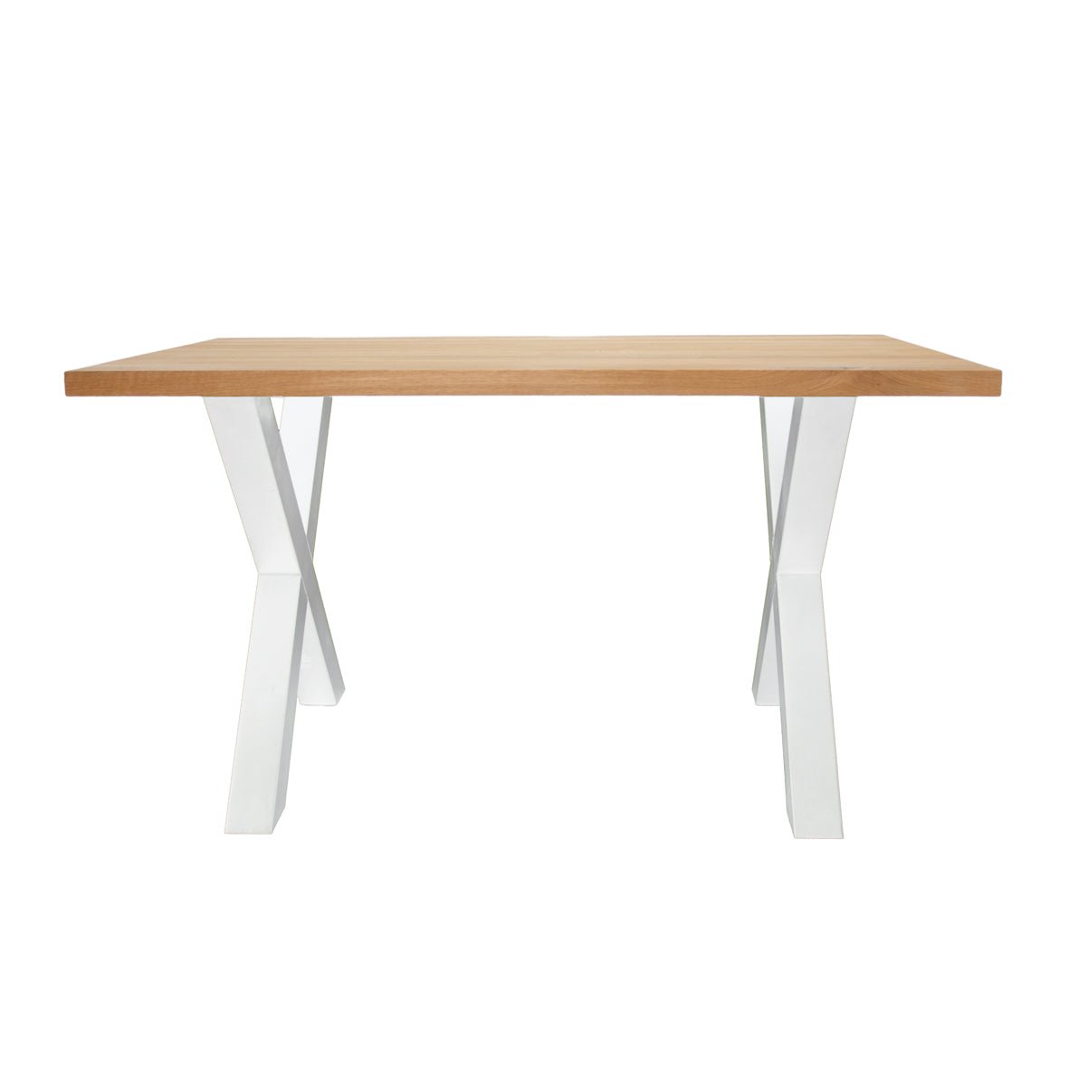 Dining table rover oak x-leg white