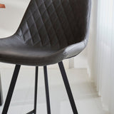 Juno Industrial Bar Stool Anthracite