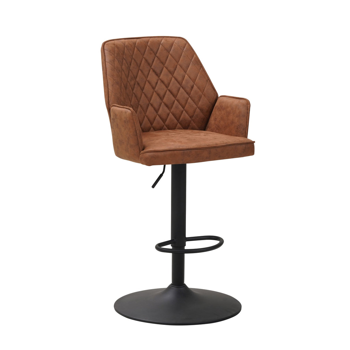 Industrial Bar Stool Novan Cognac