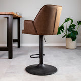 Industrial Bar Stool Novan Taupe