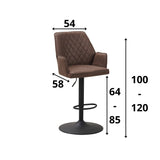 Industrial Bar Stool Novan Taupe