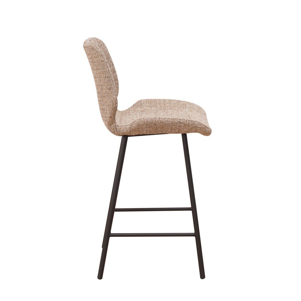 Beau Bar Stool Chenille Beige