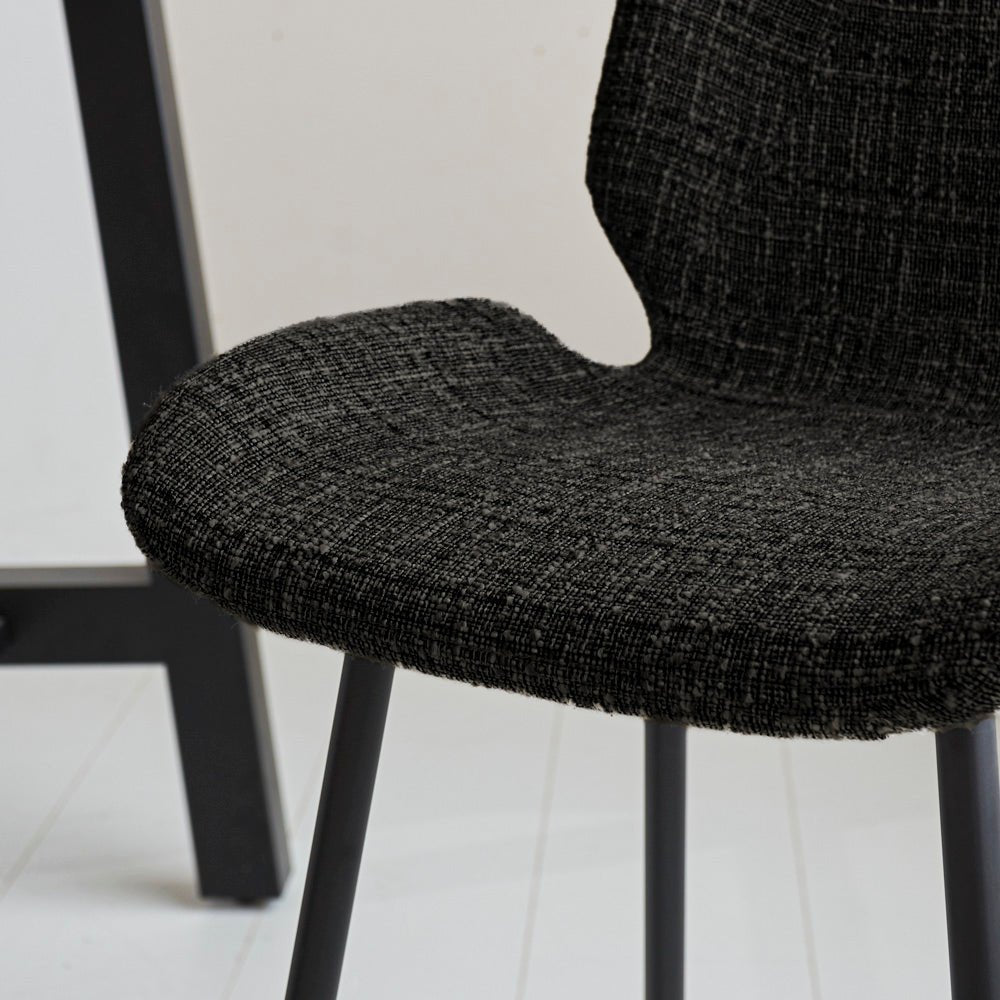 Beau Bar Stool Chenille Black