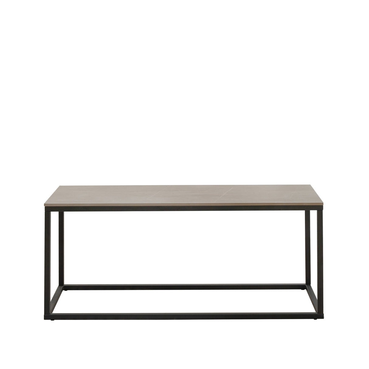 Coffee table Fien Gray Marble Look Rectangular 100x40 cm