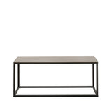 Coffee table Fien Gray Marble Look Rectangular 100x40 cm