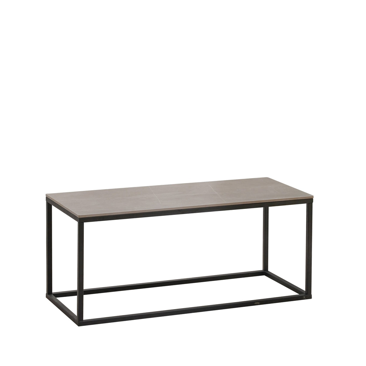 Coffee table Fien Gray Marble Look Rectangular 100x40 cm