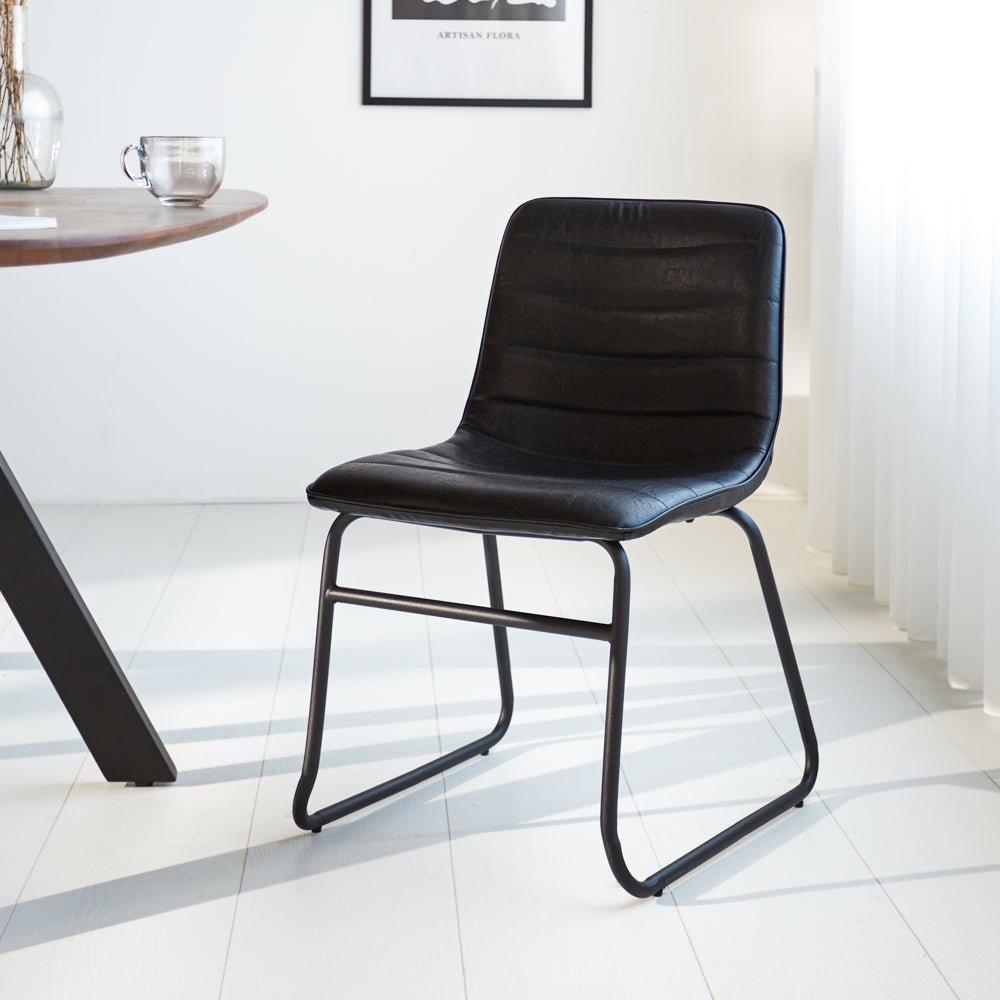 Mark Industrial Dining Chair Black