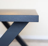 Dining table Lenzo black x-leg black