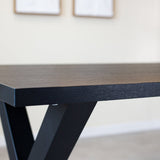 Dining table Lenzo black x-leg black