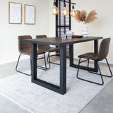 Dining table Black U-leg Black Lenzo 