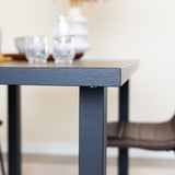 Dining table Black U-leg Black Lenzo 