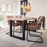 Dining table Robson oak black U-leg Lenzo 