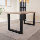 Dining table Robson oak black U-leg Lenzo 