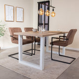 Dining table Robson oak white U-leg Lenzo