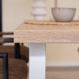 Dining table Robson oak white U-leg Lenzo