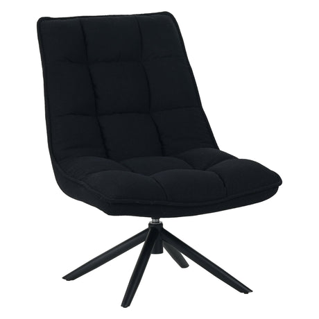 Yuki Swivel Armchair Bouclé Black