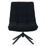 Yuki Swivel Armchair Bouclé Black