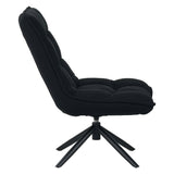 Yuki Swivel Armchair Bouclé Black