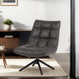 Yuki Swivel Armchair Eco-Leather Anthracite