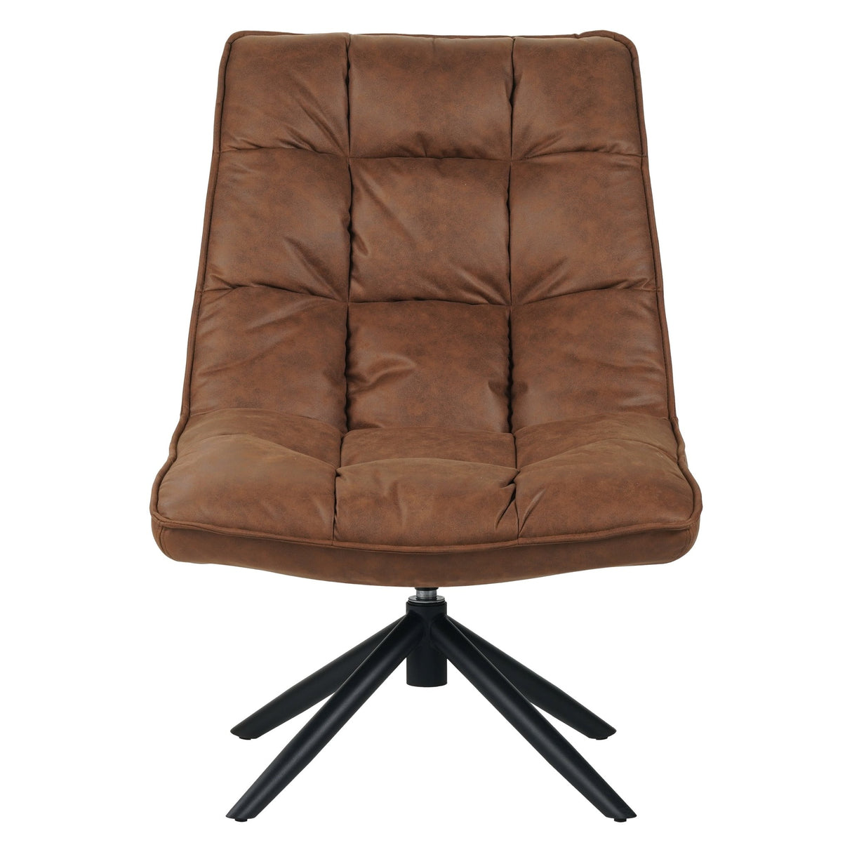 Yuki Swivel Armchair Eco-Leather Cognac