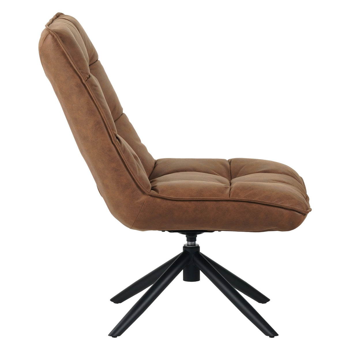 Yuki Swivel Armchair Eco-Leather Cognac