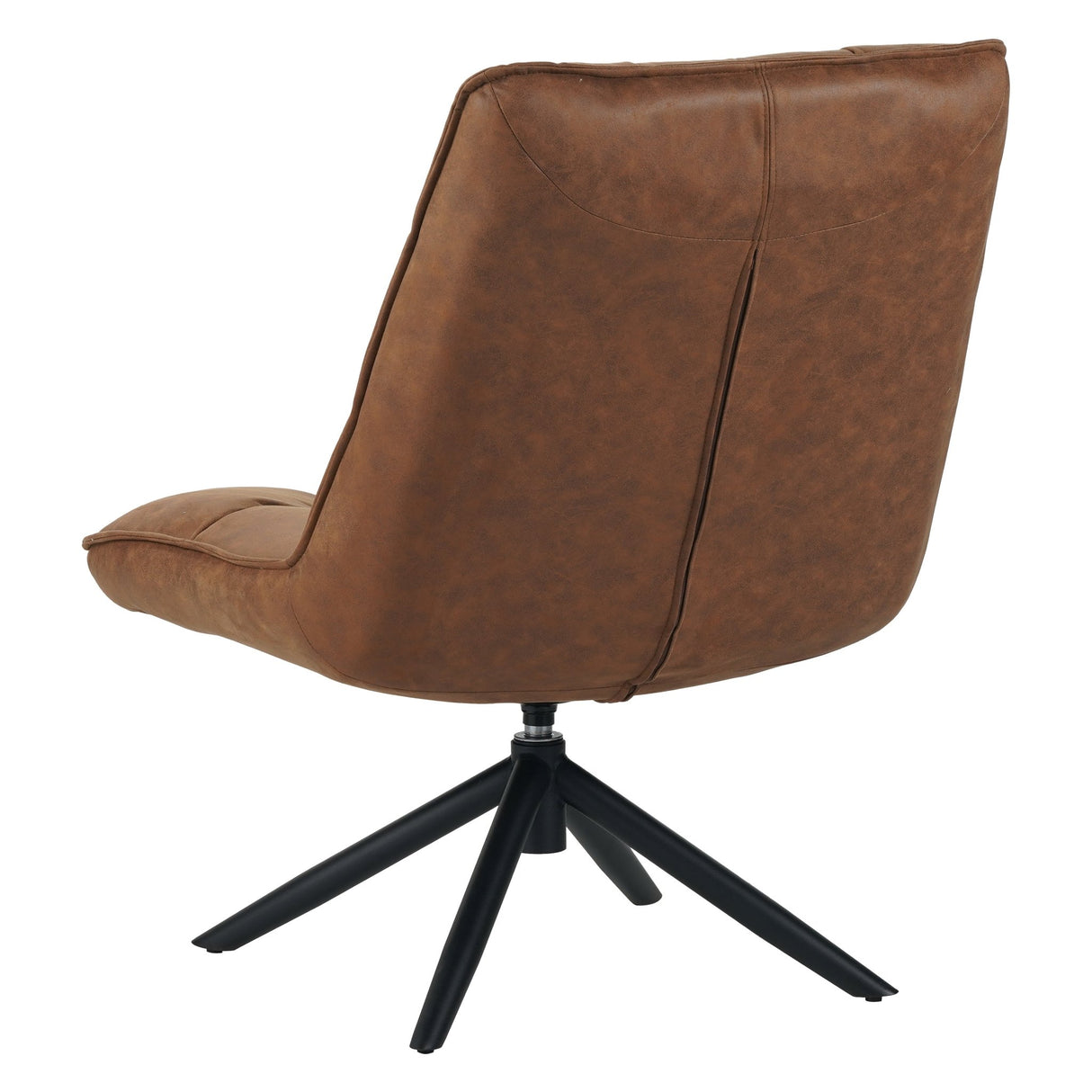 Yuki Swivel Armchair Eco-Leather Cognac