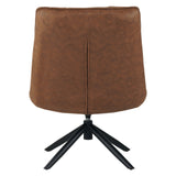 Yuki Swivel Armchair Eco-Leather Cognac