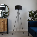 Royan Industrial Floor Lamp Black